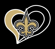 New Orleans Saints Heart Logo custom vinyl decal