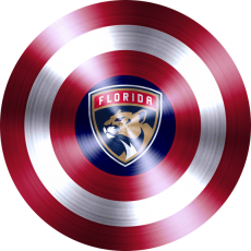 Captain American Shield With Florida Panthers Logo custom vinyl decal